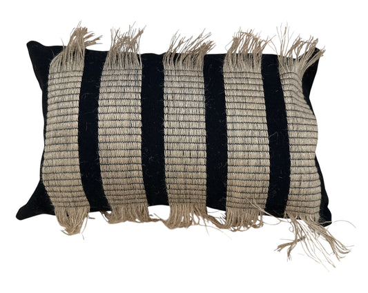 COJIN RECTANGULAR FLECOS NEGRO